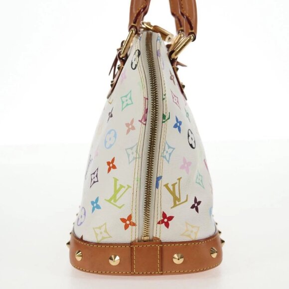 LOUIS VUITTON Monogram Multicolor Alma Hand Bag White M92647 LV Auth 133443V - Picture 6 of 16